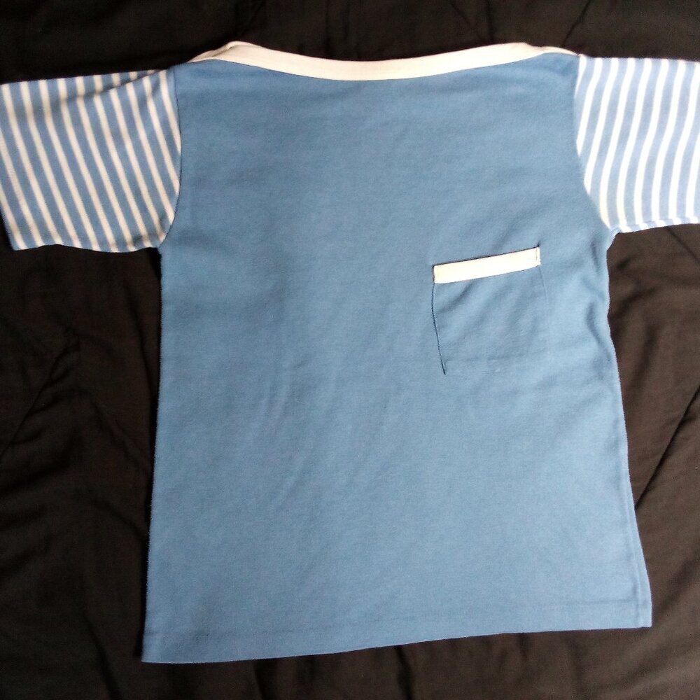 Vintage 60s Toss Up Striped Sleeve Pocket T-Shirt